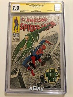 Amazing Spider-Man #64 CGC 7.0 SS Signed by STAN LEE vulture appearance