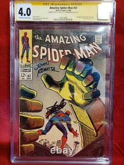 Amazing Spider-Man 67 1968 Marvel CGC 4.0 Signed by Stan Lee and John Romita Sr