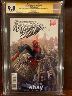 Amazing Spider-Man 700G Coipel CGC SS 9.8 Signed 3x STAN LEE, Ramos, Campbell