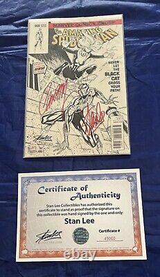 Amazing Spider-Man #8 Campbell B/W Variant Signed by Stan Lee with COA & Campbell