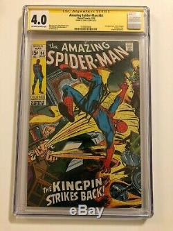 Amazing Spider-Man #84 CGC 4.0 Signed by STAN LEE