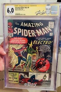 Amazing Spider-Man #9 Marvel 1st appearance of Electro Signed Stan Lee CGC 6.0