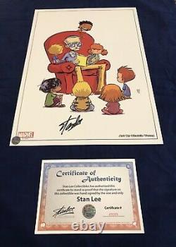 Amazing Spider-Man #9 Skottie Young Litho C2E2 Exclusive Signed- Stan Lee with COA