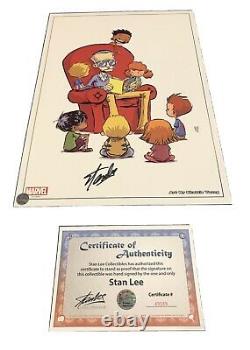 Amazing Spider-Man #9 Skottie Young Litho C2E2 Exclusive Signed- Stan Lee with COA