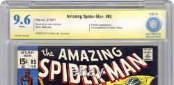 Amazing Spider-Man 93 1971 CBCS 9.6 SS WHITE Pages Signed by Stan Lee! Witnessed