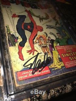 Amazing Spider-Man Annual #1 Signed Stan Lee CGC 1st Appearance of Sinister Six