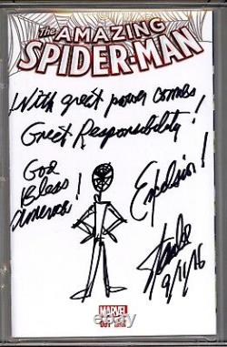 Amazing Spider-man #1 Cgc Ss 9.8 Stan Lee Signed Sketch Date Quote Comment 1/1