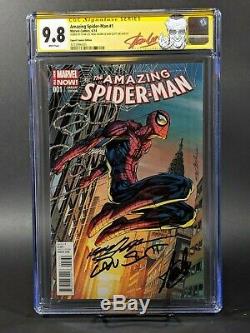 Amazing Spider-man #1 Expert Edition Cgc 9.8 Ss Signed Stan Lee, Slott & Adams