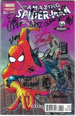 Amazing Spider-man #1-signed Stan Lee-slott-ramos-olazaba-david-newbury Variant