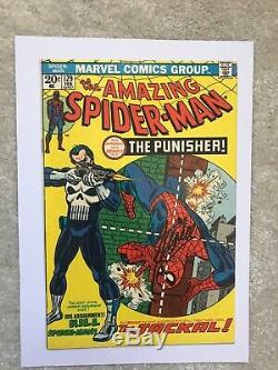 Amazing Spider-man #129 Signed Stan Lee 1st Punisher High Quality