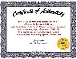 Amazing Spider-man #1signed Stan Leemarvel Milestone Edition1992coaditko