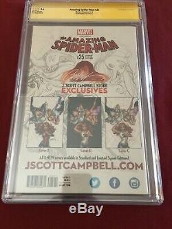 Amazing Spider-man #25variant C -cgc Ss 9.6 Signed By Stan Lee