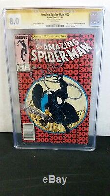 Amazing Spider-man #300 Cgc 8.0 Ss Signed Stan Lee 1st Full Venom Mcfarlane Art