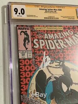 Amazing Spider-man 300 Cgc 9.0 Ss Signed Stan Lee 1st Full Venom White Pages