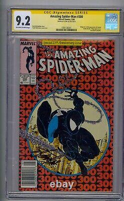 Amazing Spider-man #300 Ss Cgc 9.2 Signed By Stan Lee Newsstand! Venom