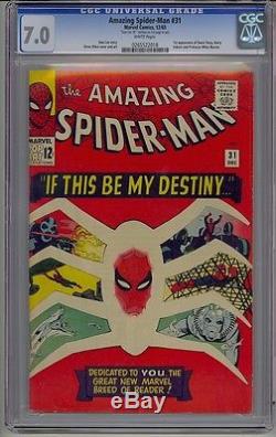 Amazing Spider-man #31 Cgc 7.0 1st Gwen & Harry Signed Stan Lee White Pages