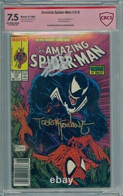 Amazing Spider-man #316 Cbcs 7.5 Venom Signed Stan Lee Todd Mcfarlane Not Cgc