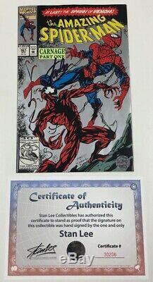 Amazing Spider-man #361 Second Print Silver Signed by Stan Lee withCOA 1st Carnage