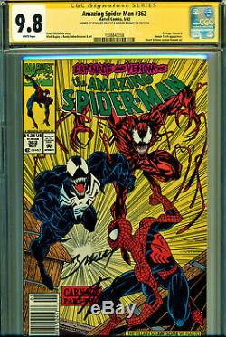 Amazing Spider-man #362 Cgc 9.8 Double Signed By Stan Lee & M Bagley! Newsstand