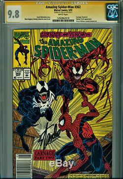 Amazing Spider-man #362 Cgc 9.8 Signed By Stan Lee! Rare Newsstand Editions