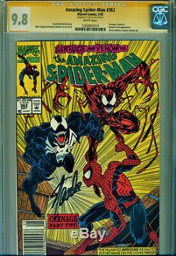 Amazing Spider-man #362 Cgc 9.8 Signed By Stan Lee! Rare Newsstand Editions