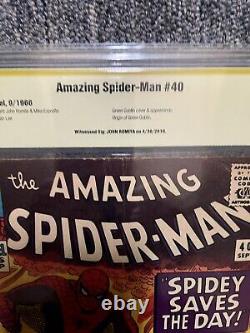 Amazing Spider-man #40 Cbcs Ss 3.0 Signed By John Romita Sr. Green Goblin Origin