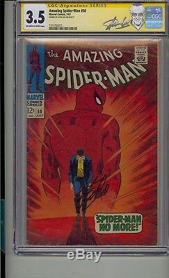 Amazing Spider-man #50 Cgc 3.5 Ss Signed Stan Lee 1st Kingpin Wilson Fisk