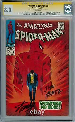 Amazing Spider-man 50 Cgc 8.0 Wp Signature Series Signed Stan Lee Romita Kingpin