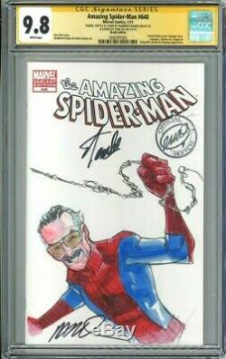 Amazing Spider-man 648 CGC SS 9.8 blank sketch by Humberto Ramos signed Stan Lee