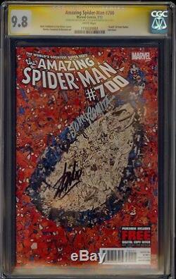 Amazing Spider man #700 CGC SS 9.8 Signed 2X by Stan Lee And John Romita