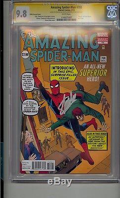 Amazing Spider-man #700 Ditko Variant Cgc 9.8 Ss Signed Stan Lee On 90th B-day