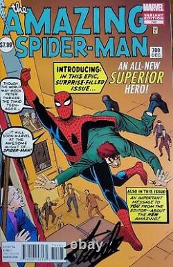 Amazing Spider-man #700 Ditko Variant Signed by Stan Lee NM COA Sticker