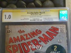 Amazing SpiderMan 1 CGC 1.0 SS Signed by Stan Lee 1963. Grail key. Nuff said