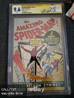 Amazing SpiderMan #1 CGC 9.6 (1966 Golden Record Reprint) Signed Stan Lee