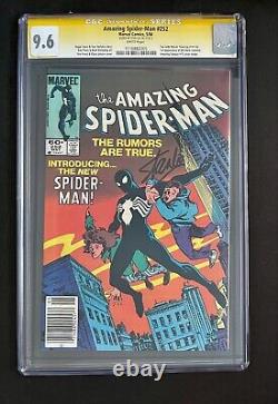 Amazing Spiderman #252 CGC 9.6 SS Signed Stan Lee Marvel Black Suit Newsstand