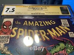 Amazing Spiderman 39 CGC 7.5 SS Signed By Stan Lee And John Romita Sr