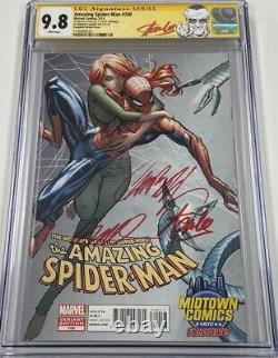 Amazing Spiderman #700 Midtown Signed by Stan Lee / Ramos / Campbell CGC 9.8 SS