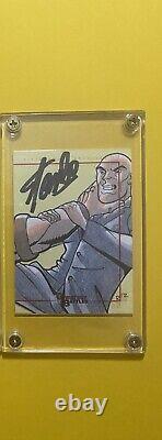 (Auto signed) Stan Lee (XAVIER) X-men Greatest Battle Sketch FEX LOA (JSA)