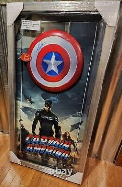 Autographed By Stan Lee- Auth. & Professional Framing Captain America Shield