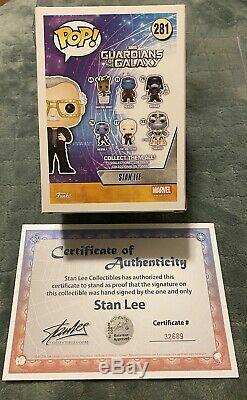 Autographed Funko Pop signed by Stan Lee Walmart Exclusive Guardians Galaxy COA