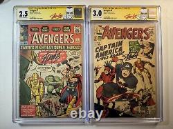 Avengers 1 11 Run Lot Cgc graded 1 & 4 Signed By Stan Lee Silver Age Keys 1963