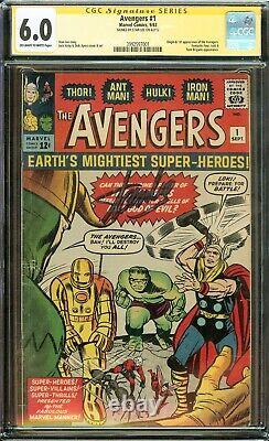 Avengers #1 1963 CGC 6.0 SIGNED STAN LEE Origin 1st Avengers Fantastic Four LOKI