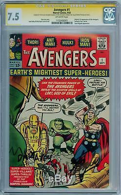 Avengers #1 1963 Cgc 7.5 Signature Series Signed Stan Lee Ayers Nicolas Cage