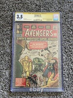 Avengers #1 CGC 3.5 SS Signed By Stan Lee 1st Appearance of Avengers and Loki