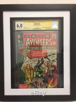 Avengers 1 CGC 6.0 SS Stan Lee Signed 1st Appear OwithW Pages Hulk Thor Iron Man