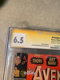 Avengers #1 CGC 6.5 Marvel 1963 Signed Stan Lee Signature Series SS Thor