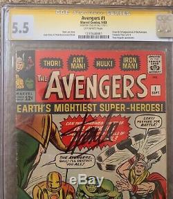 Avengers #1 CGC Signature Series 5.5 Signed by Stan Lee