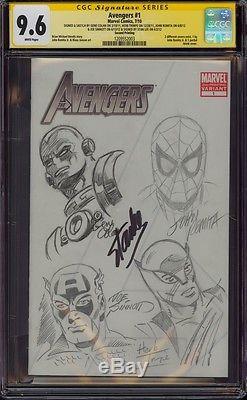 Avengers 1 Cgc 9.6 5x Ss 4x Sketch Romita Colan Trimpe Sinnott Signed Stan Lee