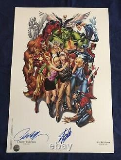 Avengers 1 SDCC Heroes Campbell Color Litho Signed by Stan Lee & Campbell with COA