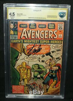 Avengers #1 Signed by Stan Lee 1st App Avengers CBCS Authentic 4.5 1963